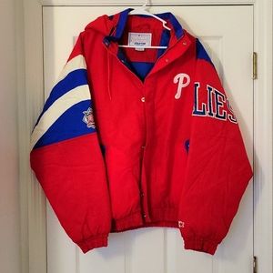 Men size large Philadelphia Phillies Varsity Starter Jacket.